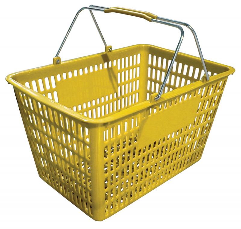 Yellow Plastic-Steel Shopping Basket
